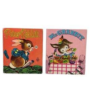 Vintage Storybook Set - Peter Rabbit & Mr. Grabbit Children’s‎ Books